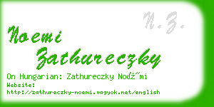 noemi zathureczky business card